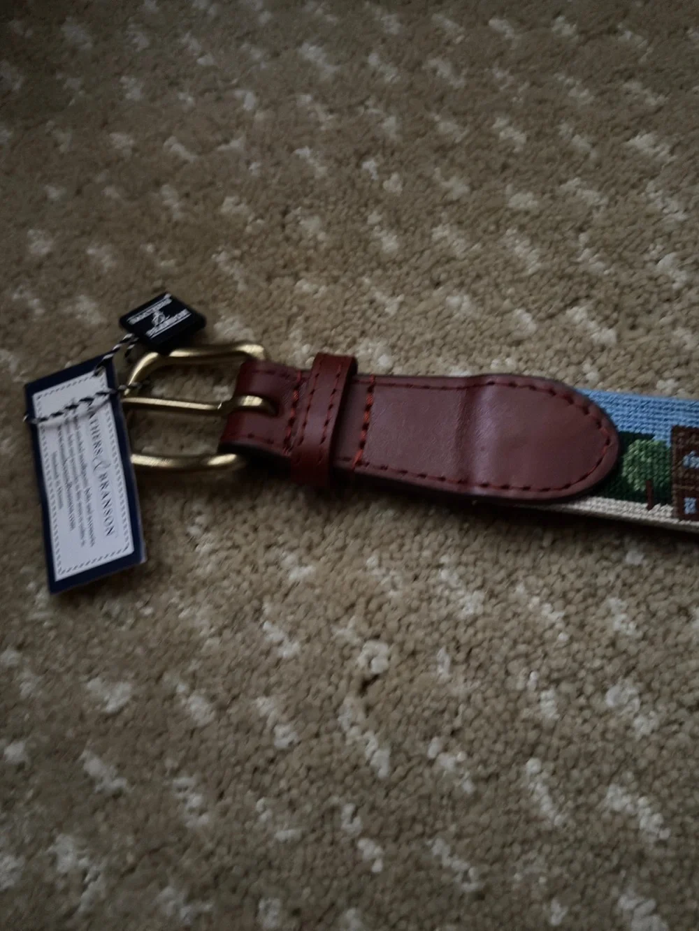 Smathers & Branson NEW TAGS Chagrin Falls Cleveland Ohio Needlepoint Belt 34